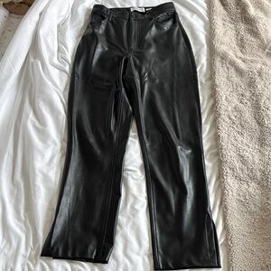 Abercrombie Black Faux Leather Pants